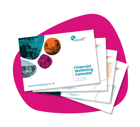 Pages from Lifetime FM's Financial Wellbeing Calendar