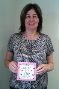 Tracy and thank you card