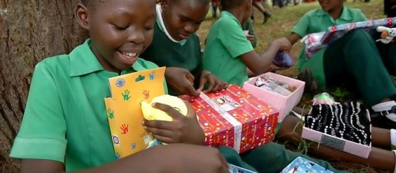 A simple Christmas shoebox brings unbridled joy!