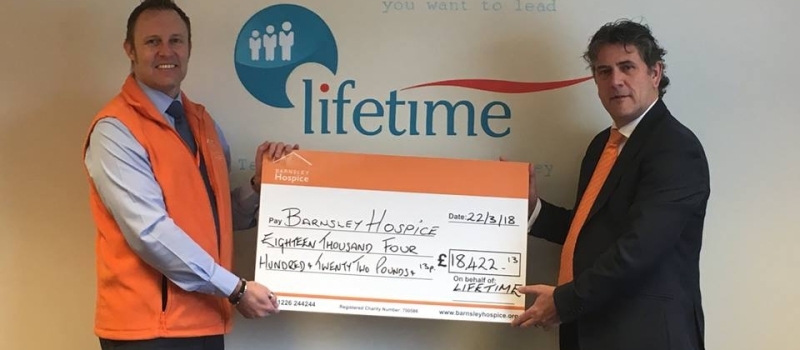 Lifetime donations to Barnsley Hospice top £18,000