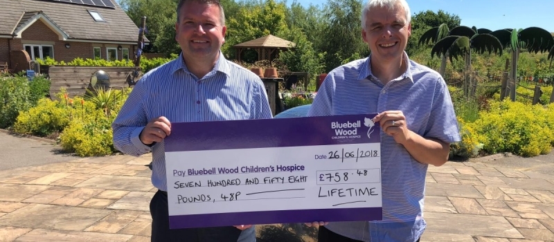 Another bumper Lifetime cheque for Bluebell Wood Children’s Hospice